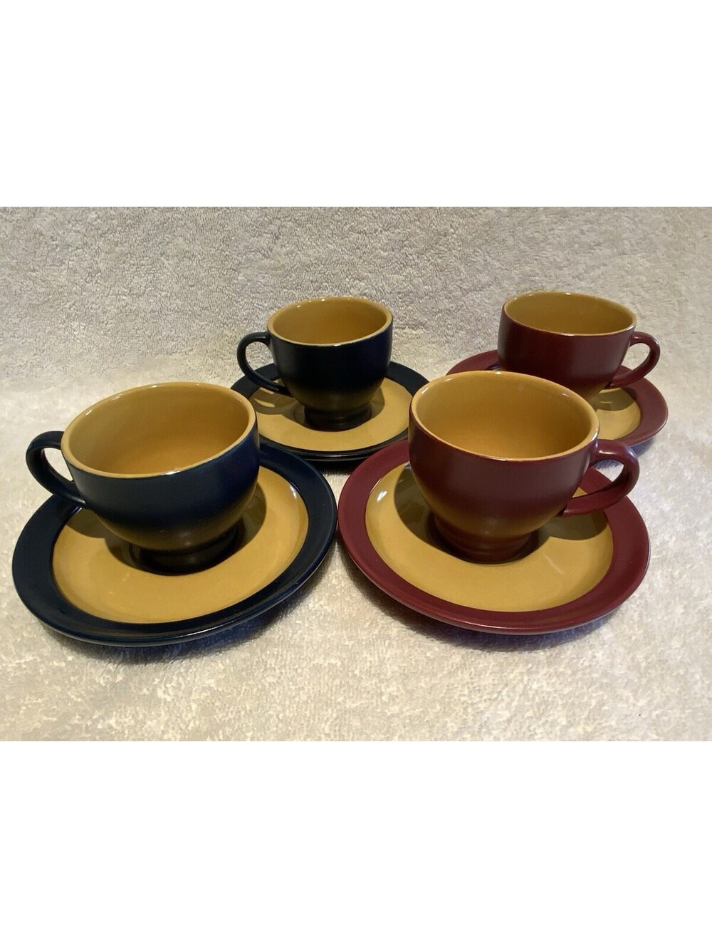 Vintage Italian Paolo Roncci Set of Four Cappuccino Cups and Saucers